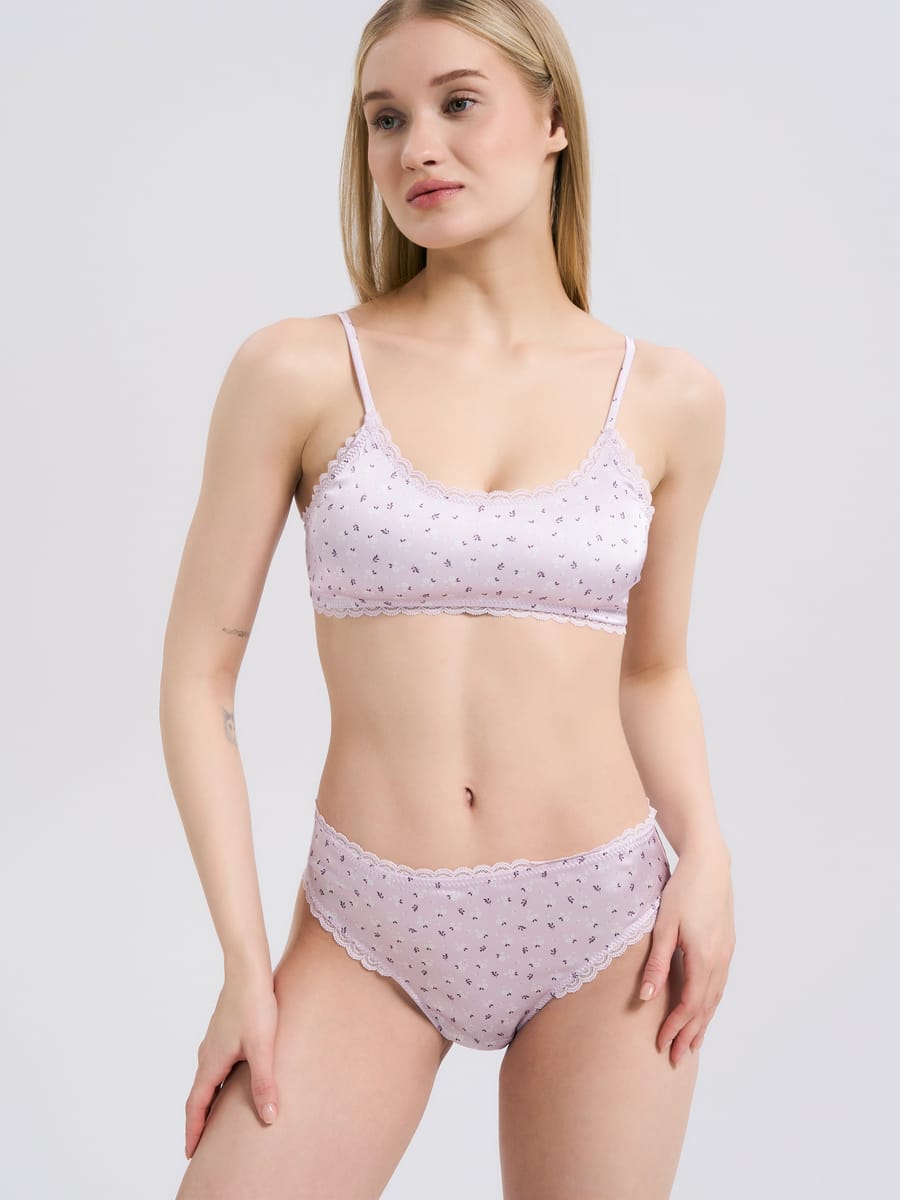 Атласный комплект нижнего белья