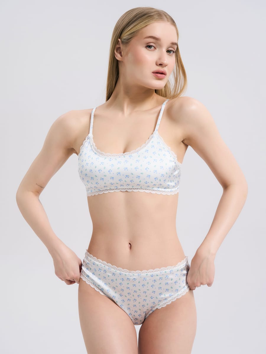 Атласный комплект нижнего белья